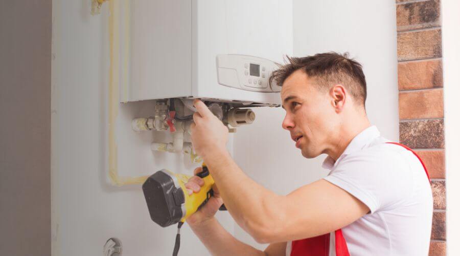 Local tankless water heater installation in Sesser, IL